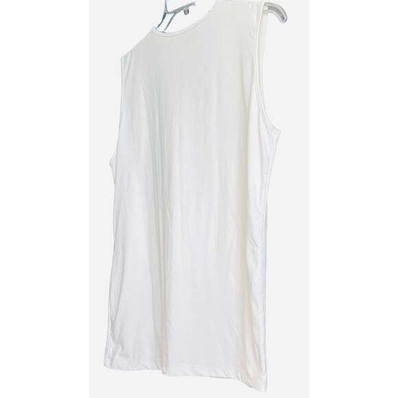 ENJOY WOMENS WEAR SCOOP NECK TANK TOP, WOMENS, XXL, SOLID WHITE, SLEEVELESS - Picture 4 of 9